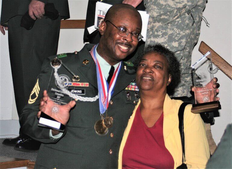 Chef Eric receiving his award at the Fort Lee Army Culinary Competition