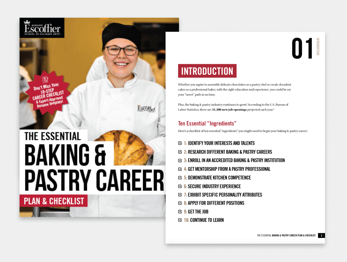 baking & pastry checklist cover page & interior page screenshots desktop
